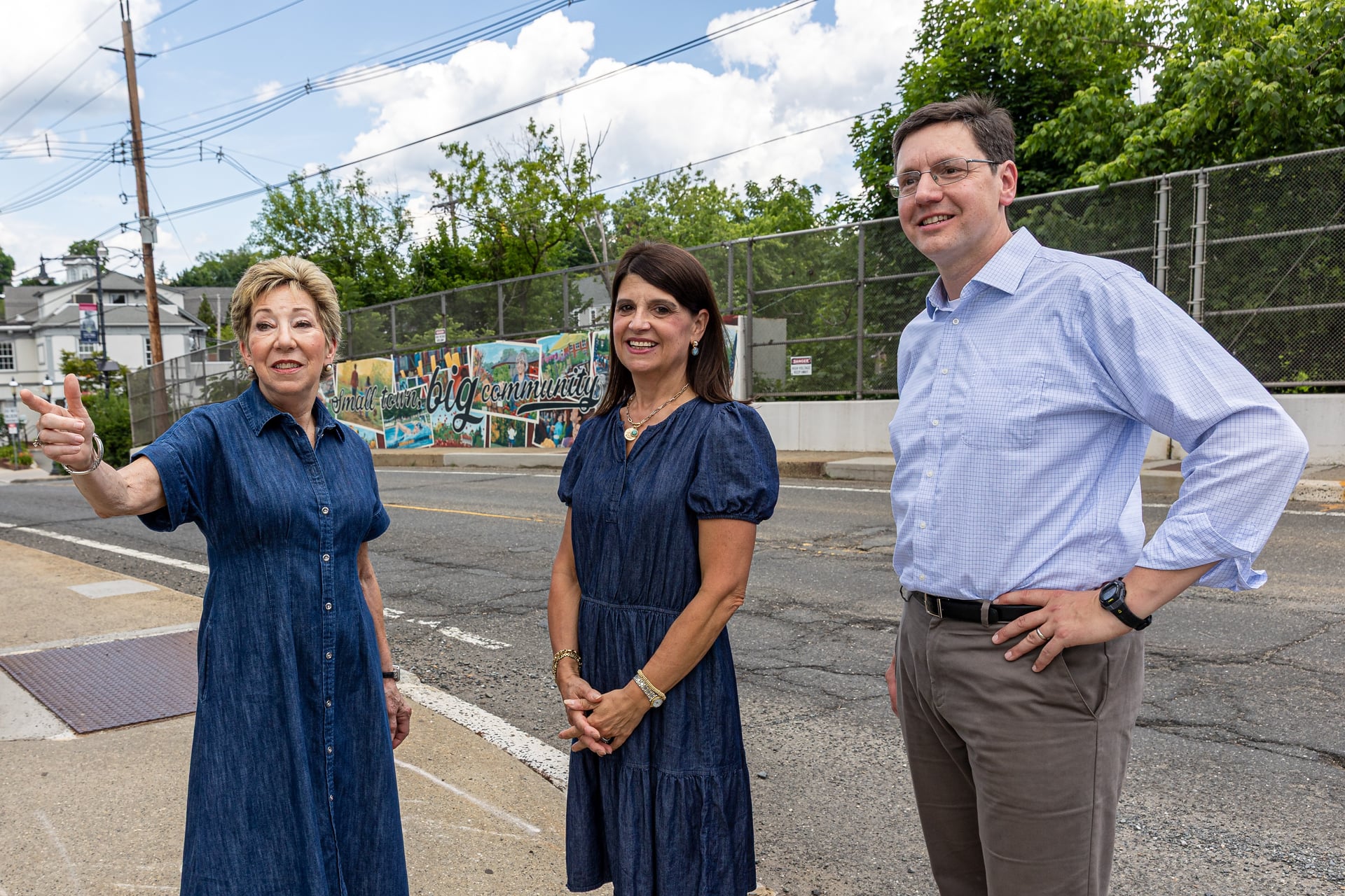 Candidates at Bernardsville community mural