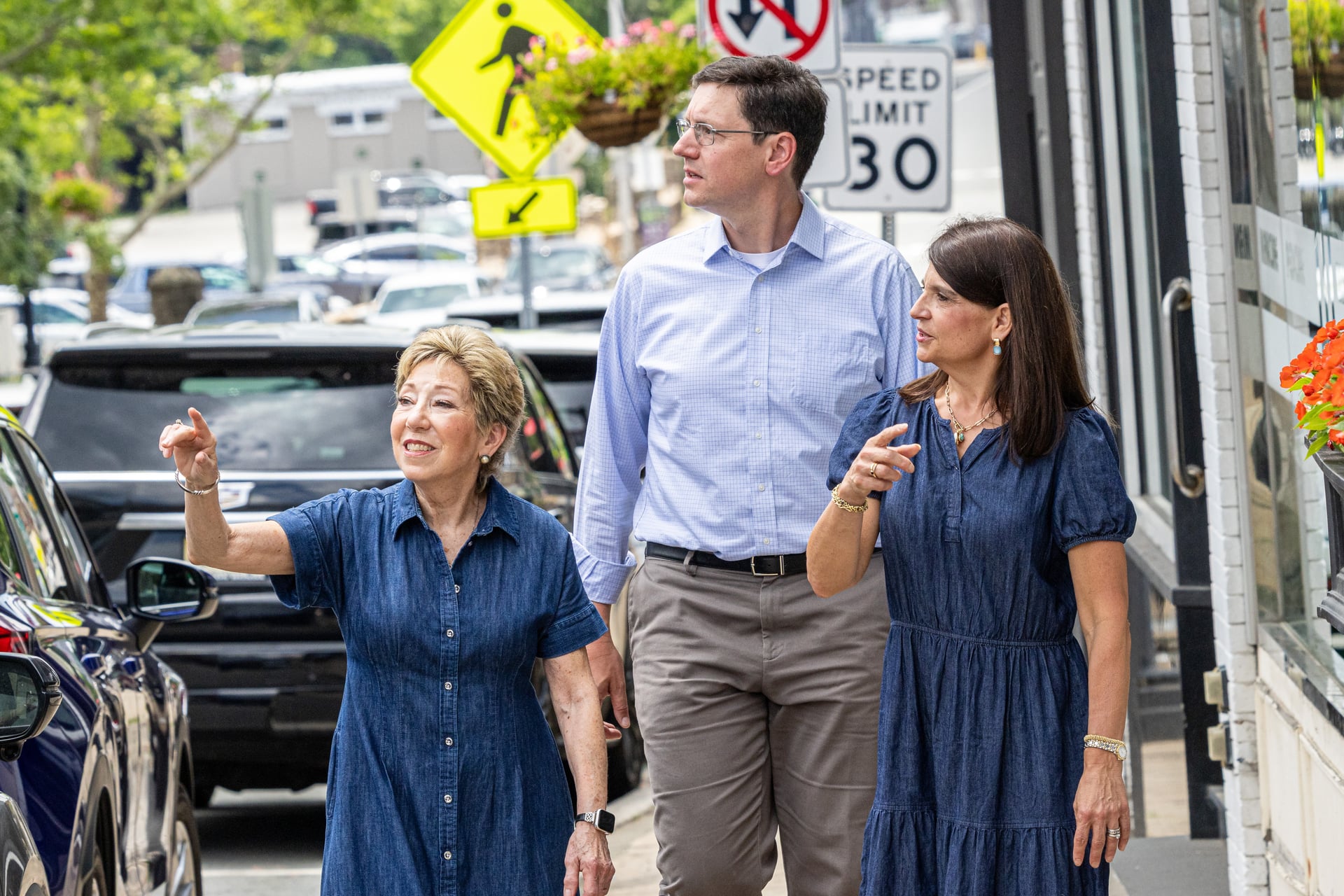 Candidates walking downtown Bernardsville